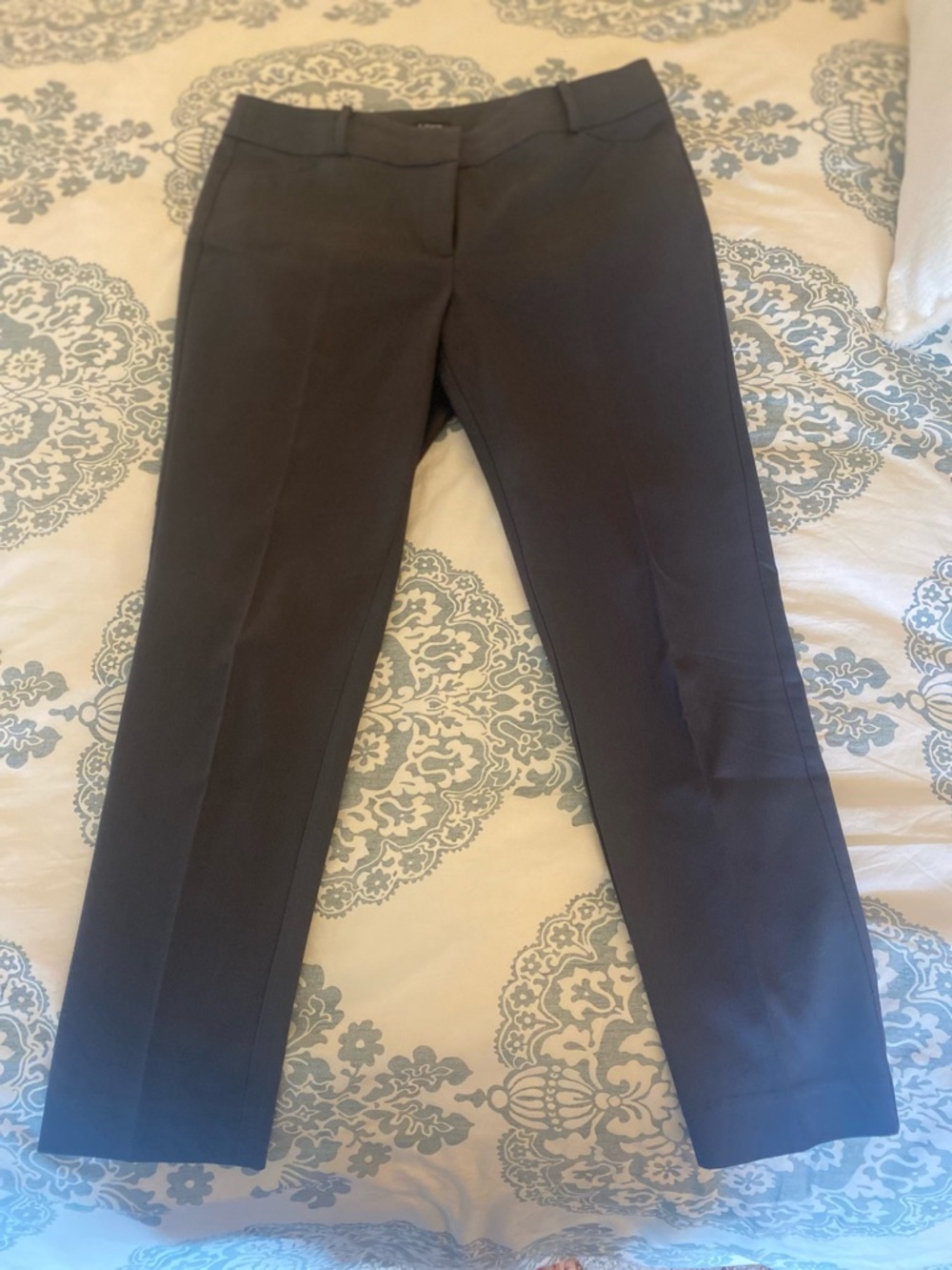 LOFT Women's Straight-Leg Ankle Pants - Slate Blue/Gray